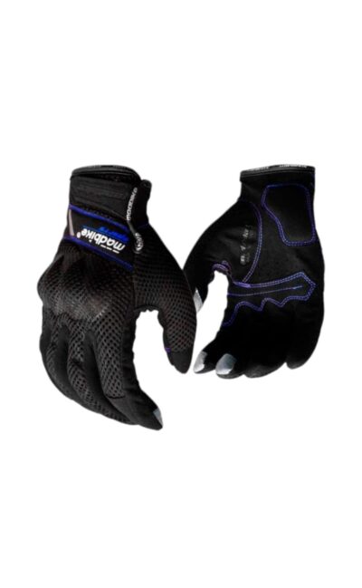 GUANTES MADBIKE AZUL CON PROTECCIONES