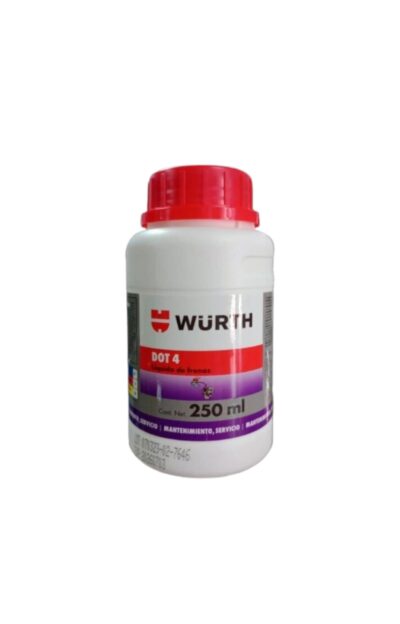 LIQUIDO FRENO DOT 4 250ML WURTH