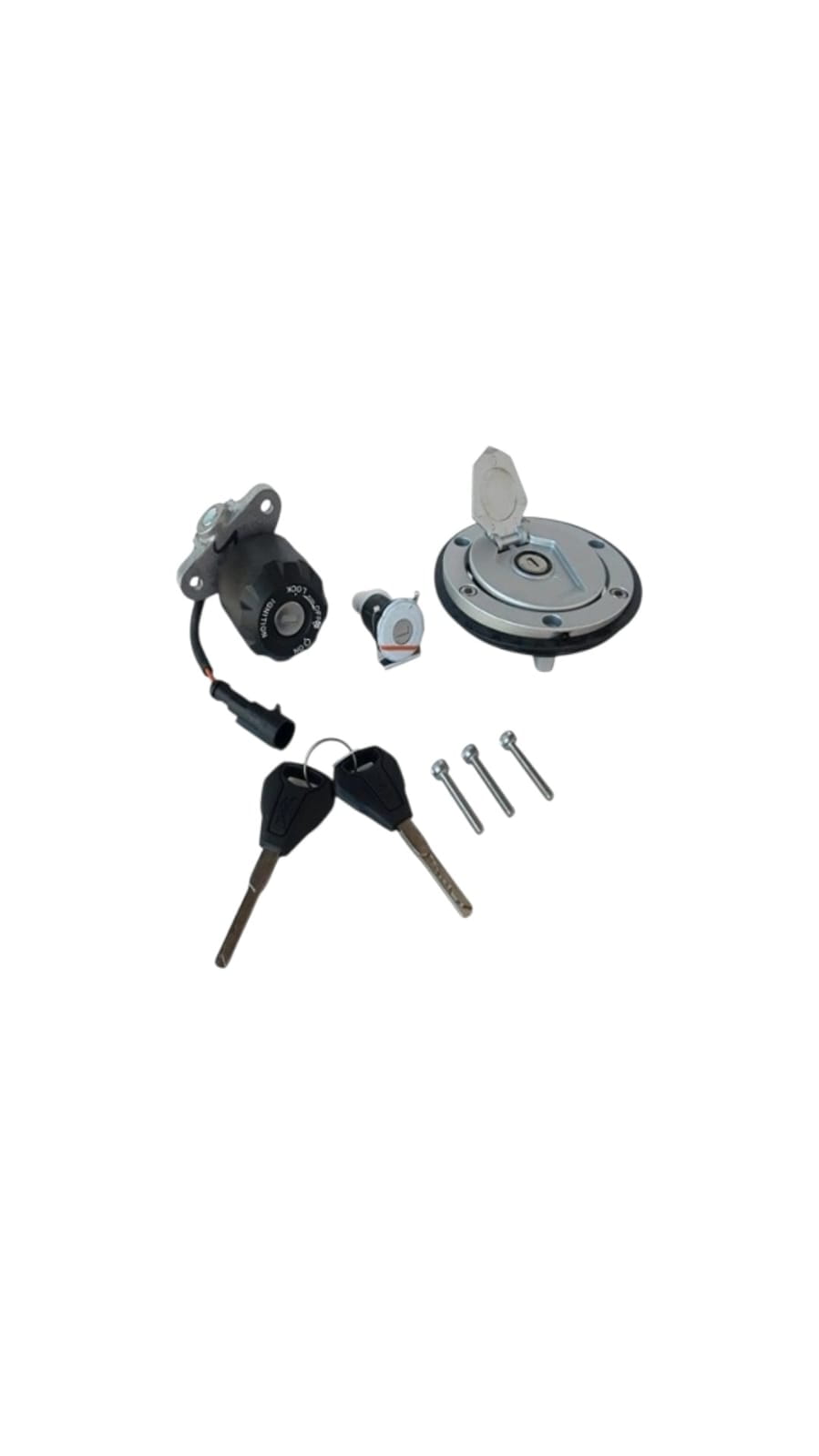 KIT CHAPA ENCENDIDO CON TAPA TVS RTR160 / RTR200